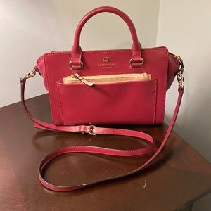 Kate Spade Purple/Red Purse with Shoulder Strap